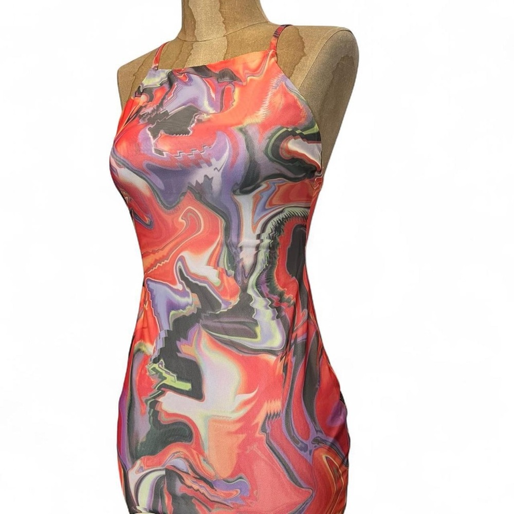 Divided Multicolor Knit Top - Picture 4 of 8